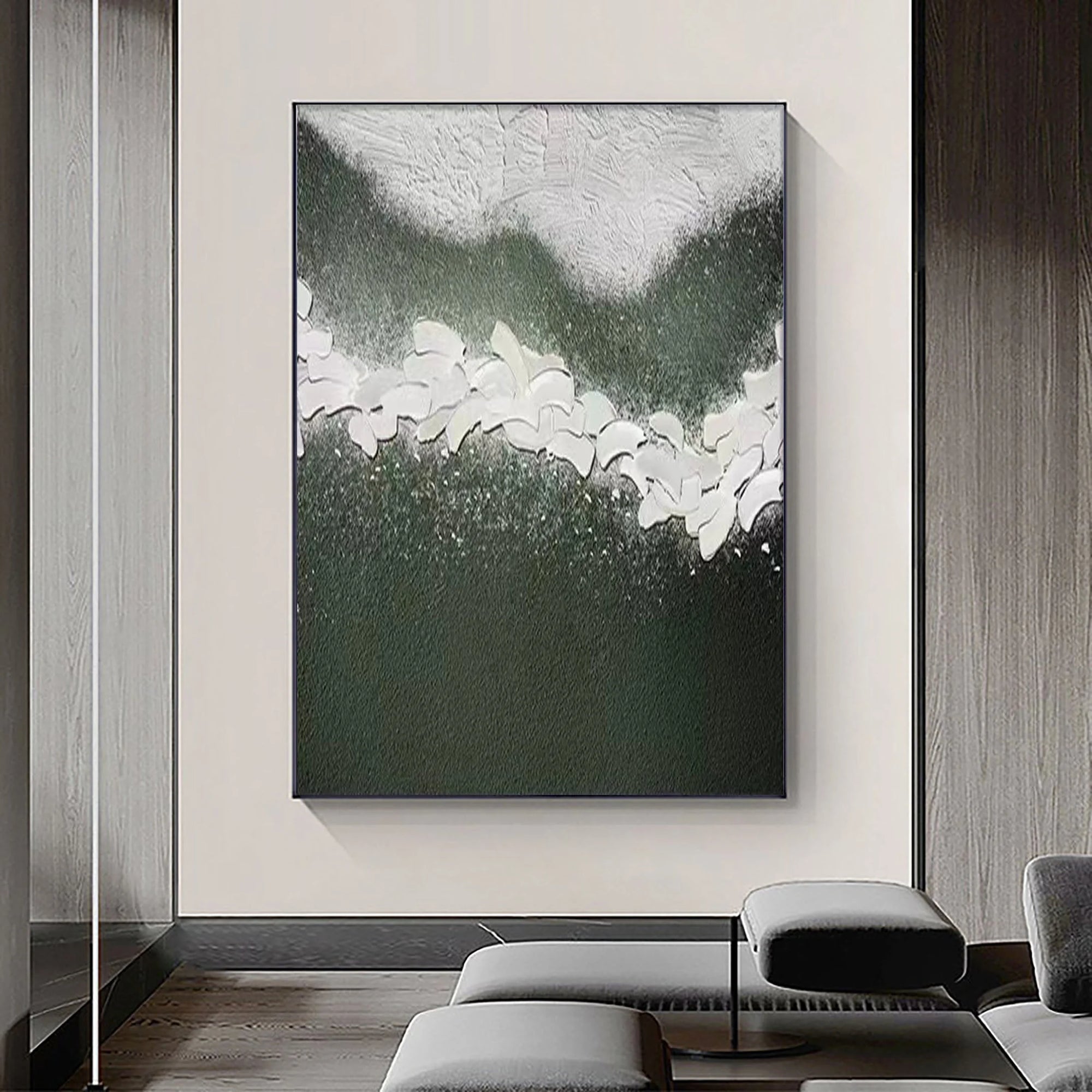 Multicolor Whispering Blooms Textured Abstract Floral Canvas Art - Artwallpainting