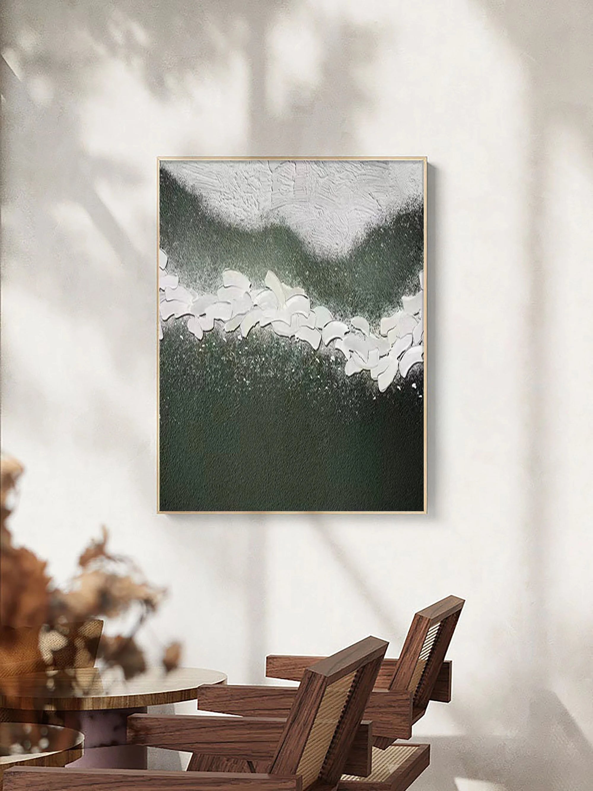 Multicolor Whispering Blooms Textured Abstract Floral Canvas Art - Artwallpainting