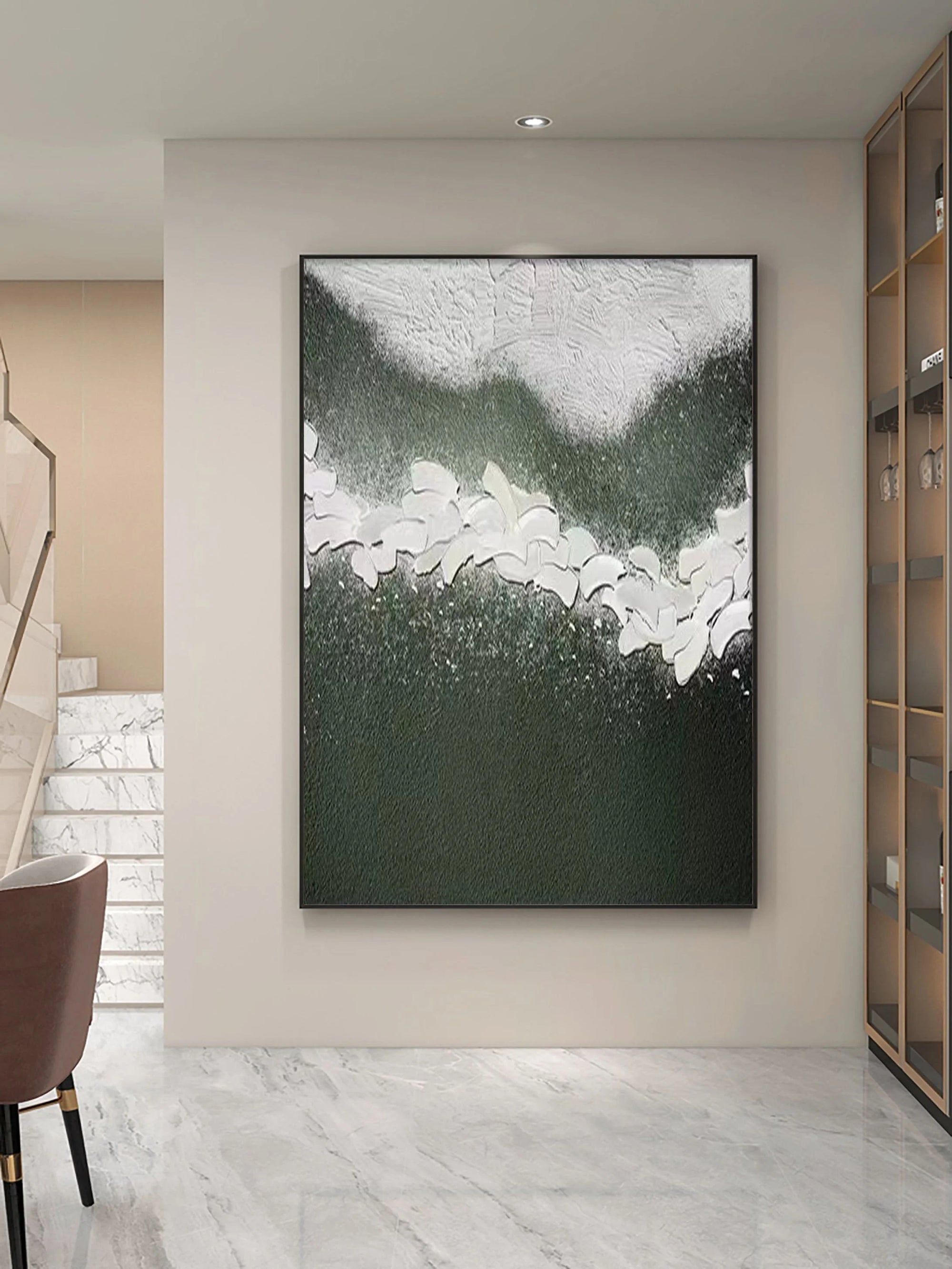 Multicolor Whispering Blooms Textured Abstract Floral Canvas Art - Artwallpainting