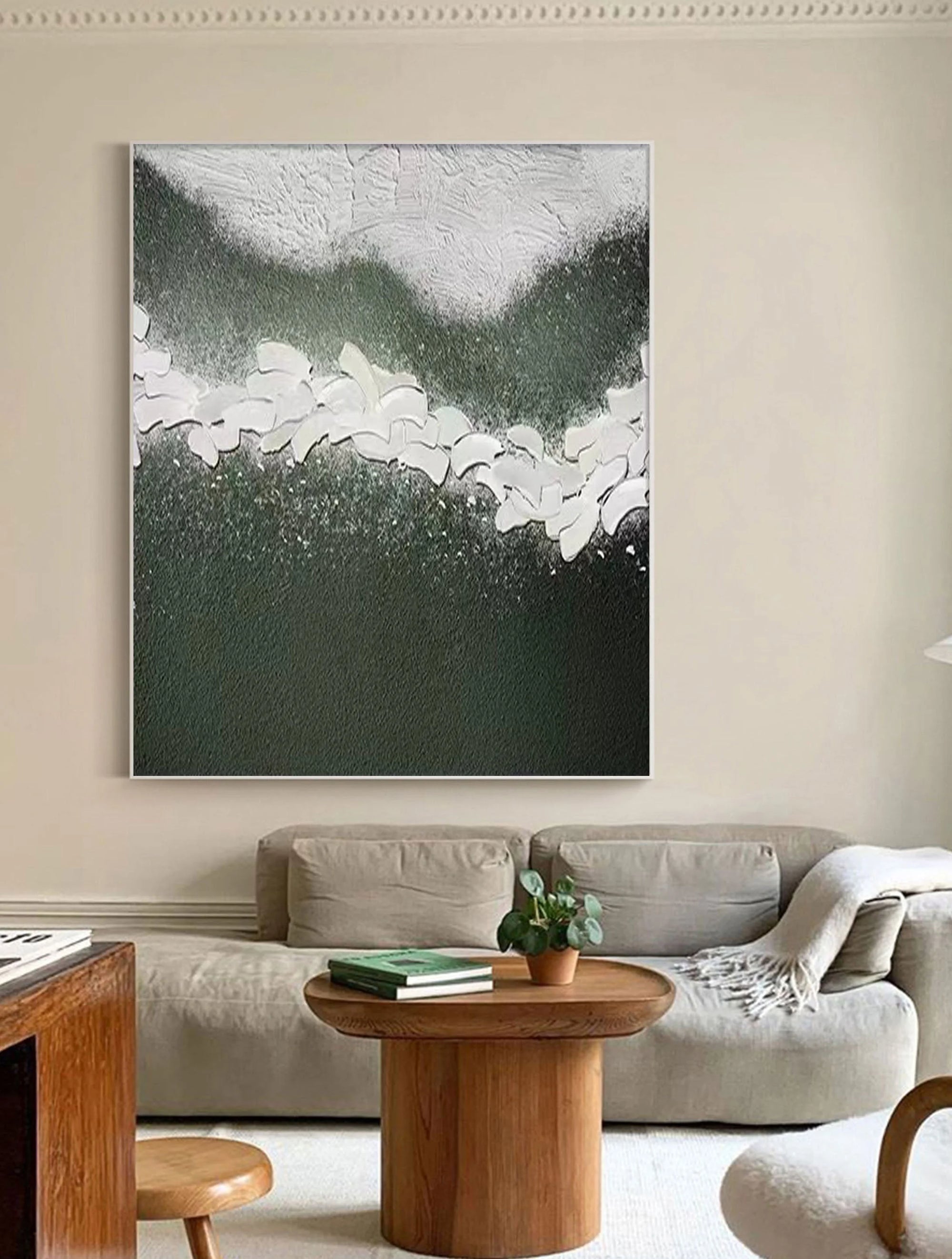 Multicolor Whispering Blooms Textured Abstract Floral Canvas Art - Artwallpainting