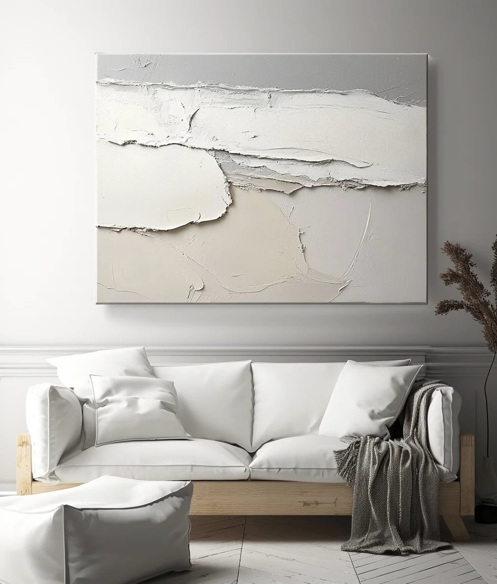 Multicolor Whispering Horizons-Minimalist Layered Texture Wabi Sabi Wall Art - Artwallpainting