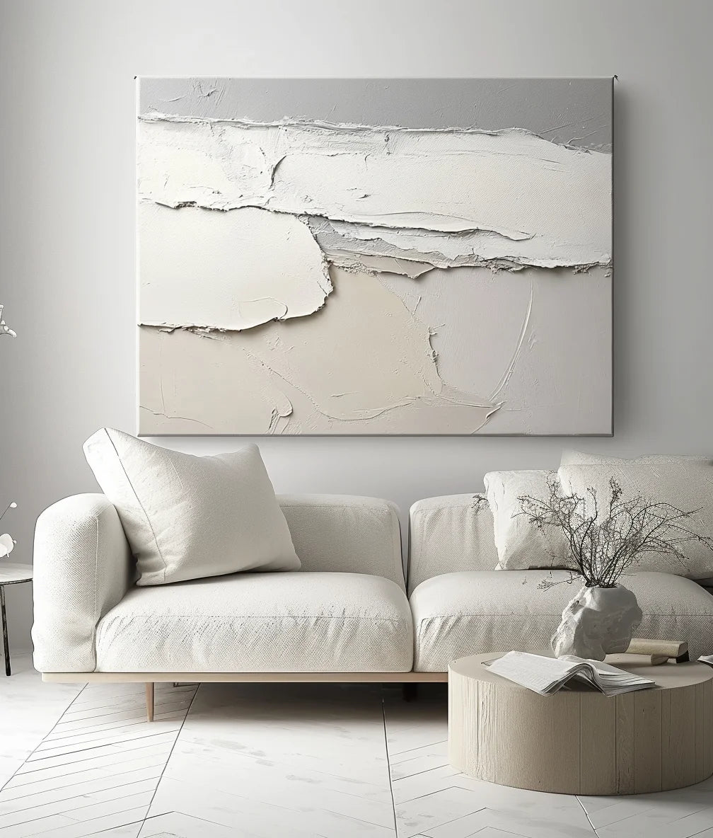 Multicolor Whispering Horizons-Minimalist Layered Texture Wabi Sabi Wall Art - Artwallpainting