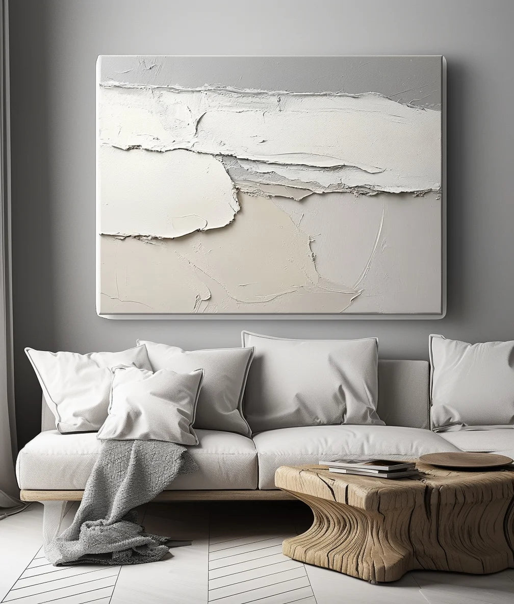 Multicolor Whispering Horizons-Minimalist Layered Texture Wabi Sabi Wall Art - Artwallpainting