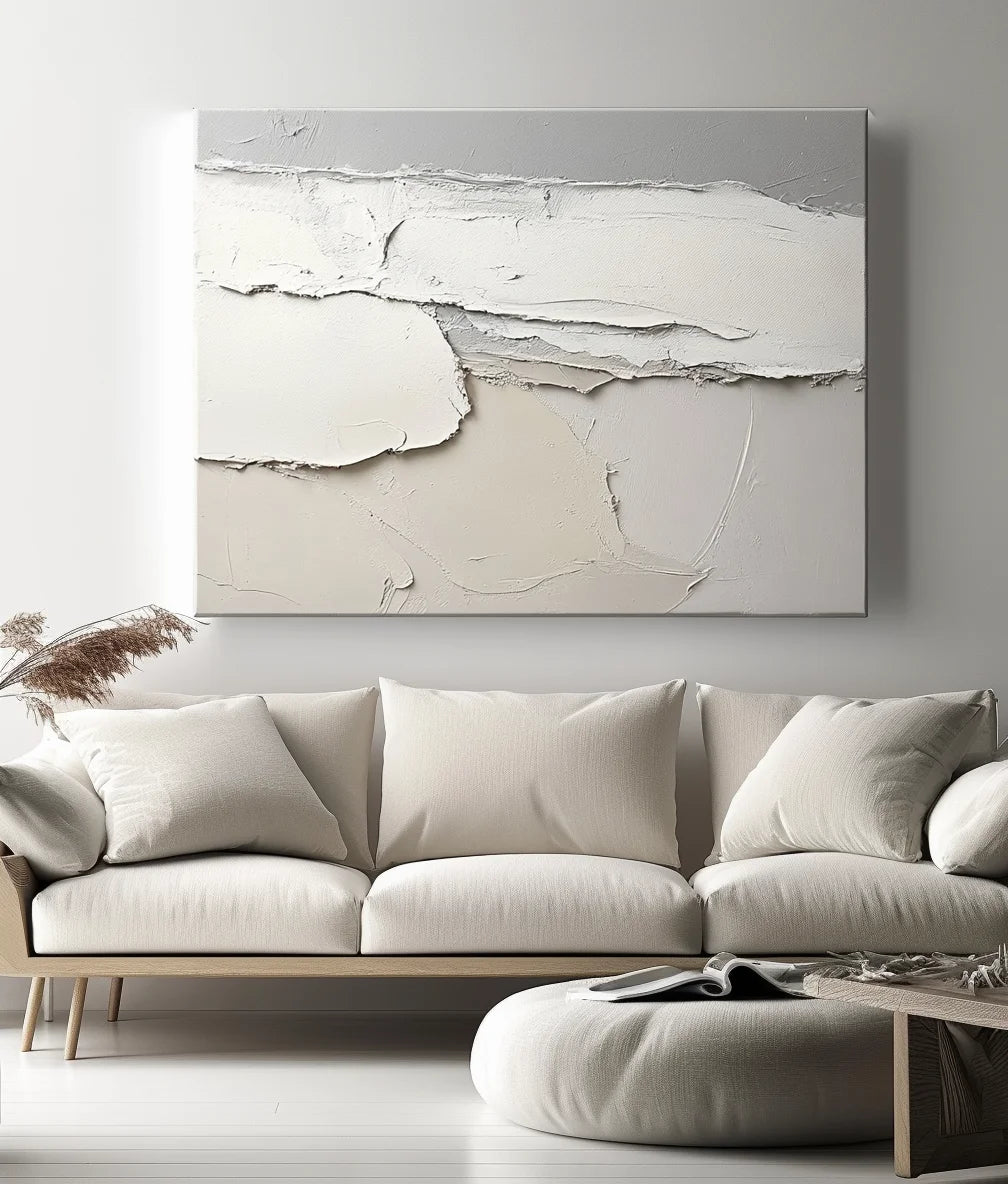 Multicolor Whispering Horizons-Minimalist Layered Texture Wabi Sabi Wall Art - Artwallpainting