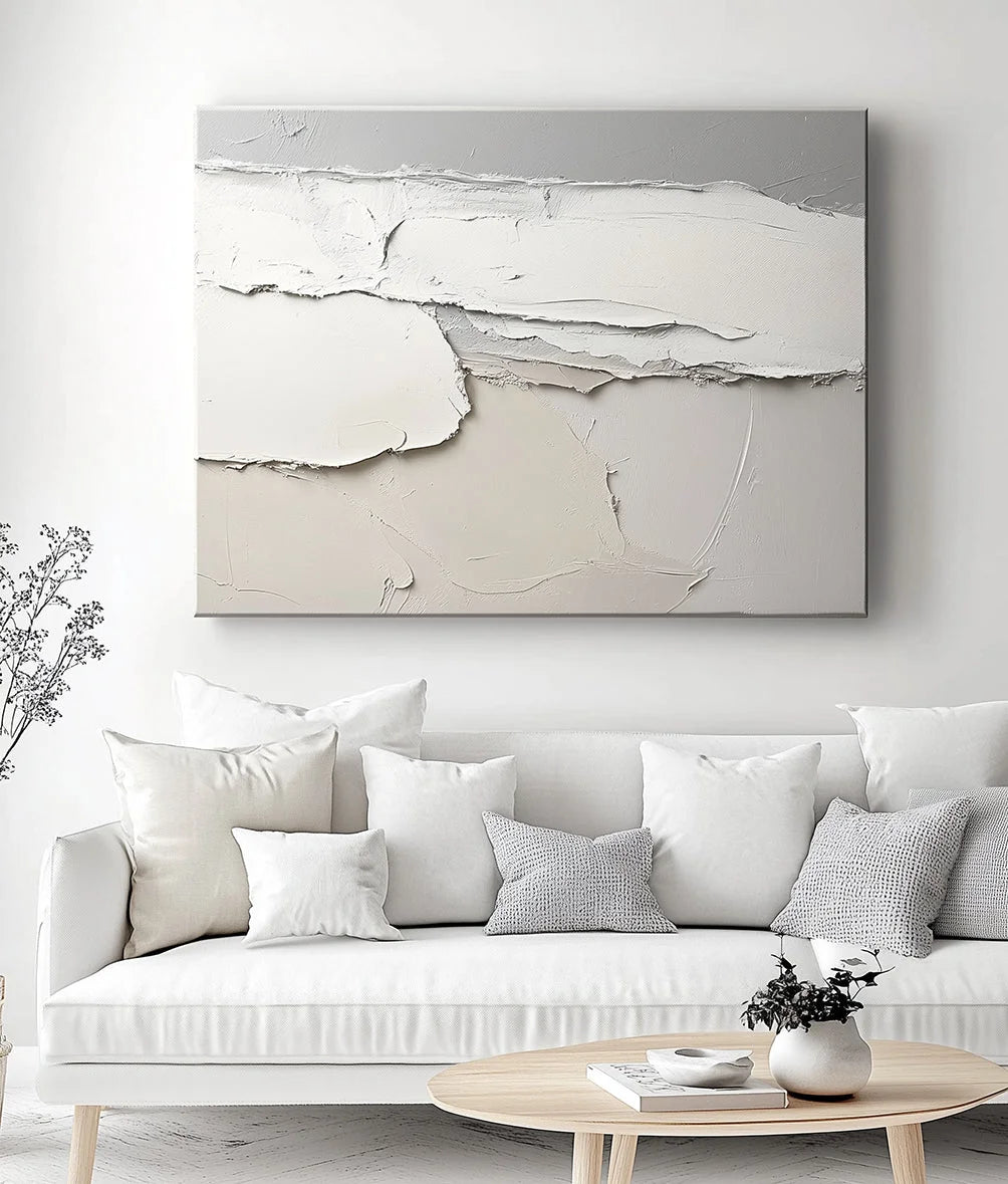 Multicolor Whispering Horizons-Minimalist Layered Texture Wabi Sabi Wall Art - Artwallpainting