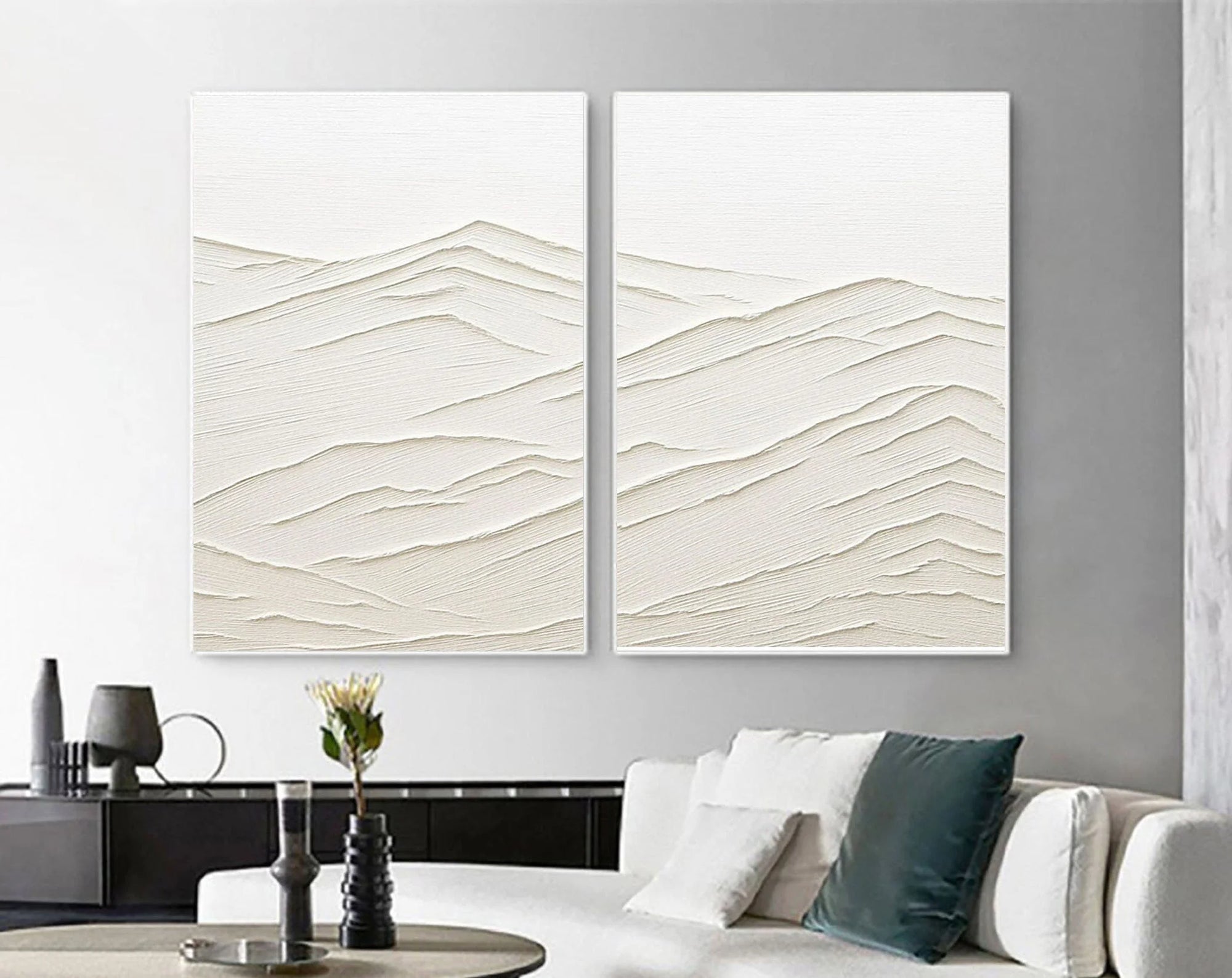 Multicolor Whispering Horizons Set Of 2 - Artwallpainting