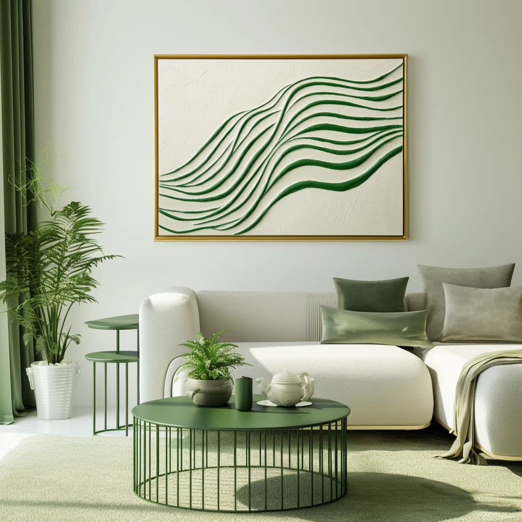 Multicolor Whispering Lines - Abstract Oil Painting For Minimalist Wall Art - Artwallpainting