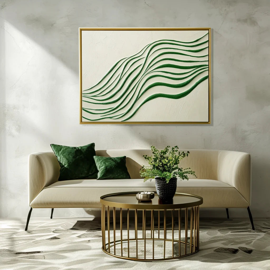 Multicolor Whispering Lines - Abstract Oil Painting For Minimalist Wall Art - Artwallpainting