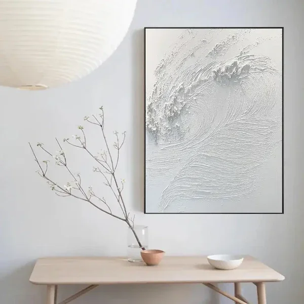 Multicolor Whispering Waves Abstract Surf Art Painting - Artwallpainting