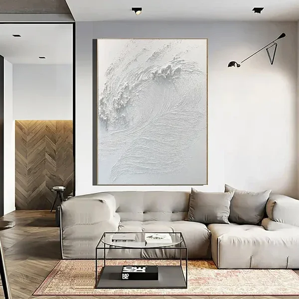 Multicolor Whispering Waves Abstract Surf Art Painting - Artwallpainting