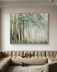 Multicolor Whispering Woods - Hand-Painted Abstract Forest Oil Painting - Artwallpainting