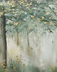 Multicolor Whispering Woods - Hand-Painted Abstract Forest Oil Painting - Artwallpainting