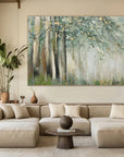 Multicolor Whispering Woods - Hand-Painted Abstract Forest Oil Painting - Artwallpainting