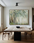 Multicolor Whispering Woods - Hand-Painted Abstract Forest Oil Painting - Artwallpainting