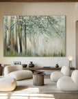 Multicolor Whispering Woods - Hand-Painted Abstract Forest Oil Painting - Artwallpainting