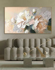 Multicolor Whispers Of Blossom-Hand-Painted Large Flower Cluster Texture Wall Art - Artwallpainting