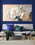 Multicolor Whispers Of Blossom-Hand-Painted Large Flower Cluster Texture Wall Art - Artwallpainting