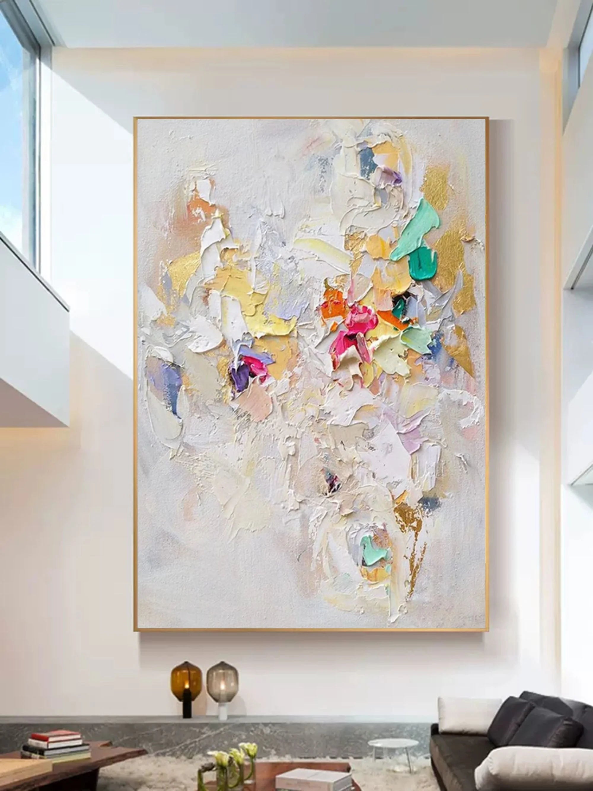 Multicolor Whispers Of Color Canvas Painting For Home Decoration - Artwallpainting
