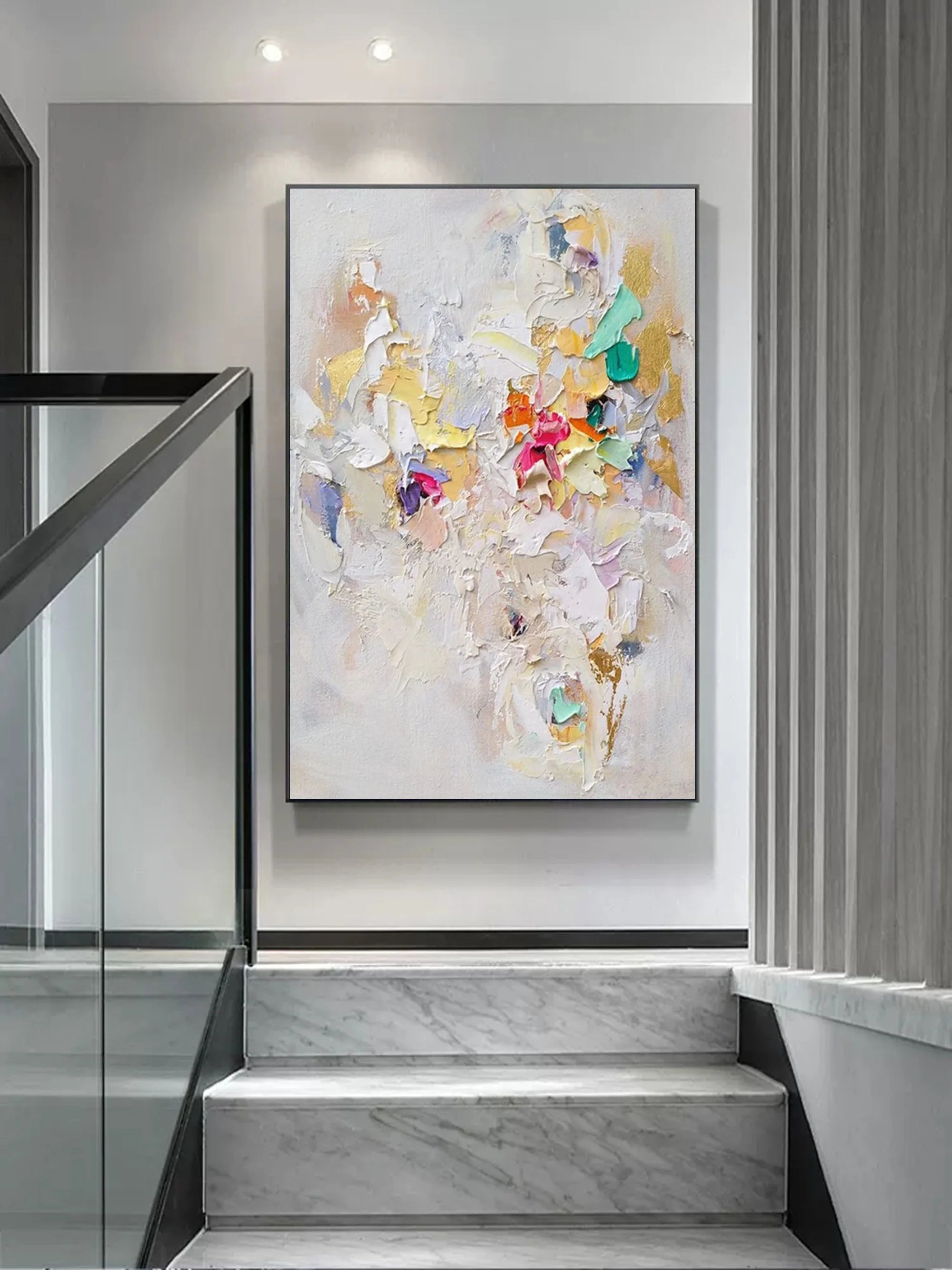 Multicolor Whispers Of Color Canvas Painting For Home Decoration - Artwallpainting