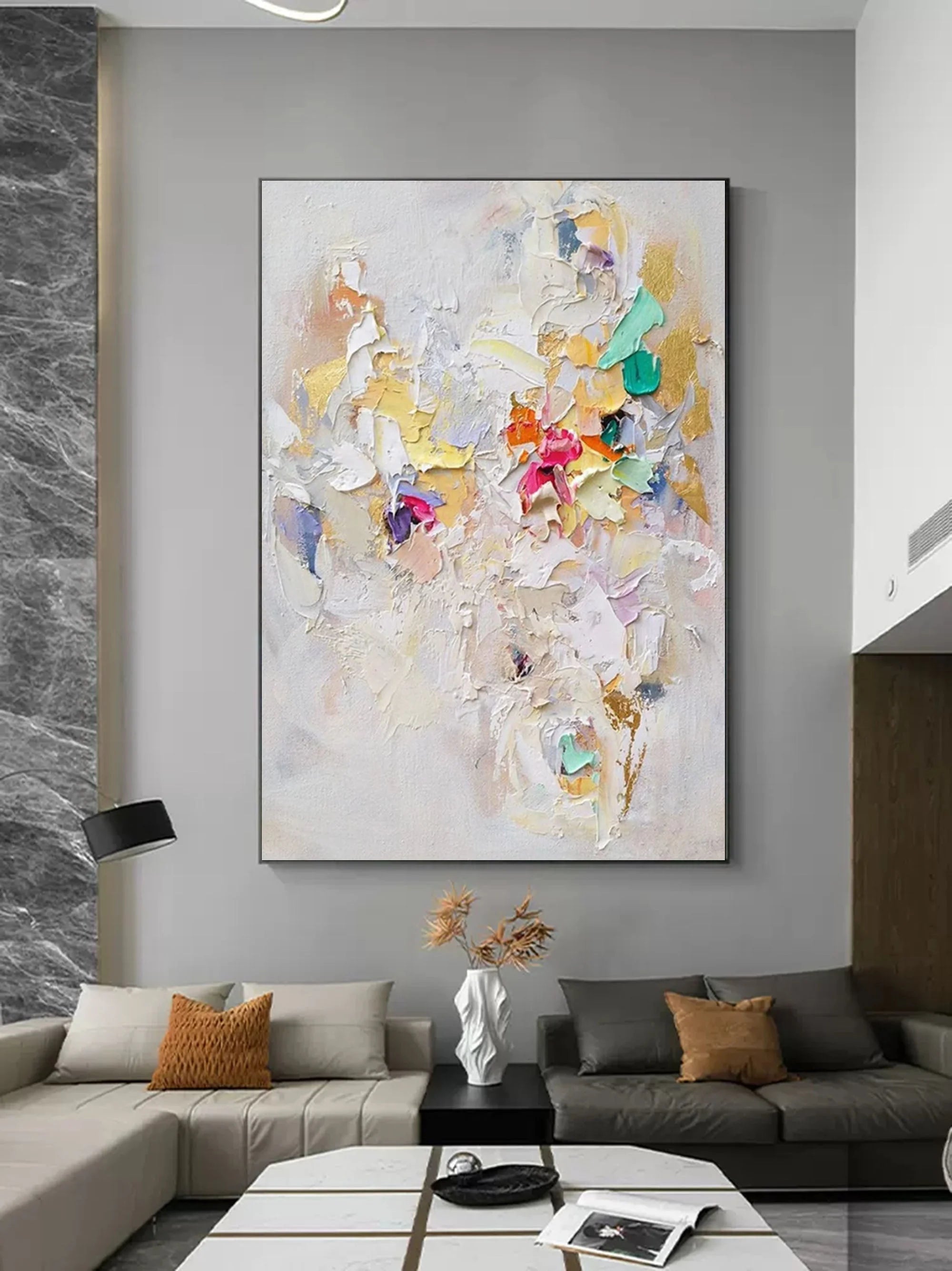 Multicolor Whispers Of Color Canvas Painting For Home Decoration - Artwallpainting