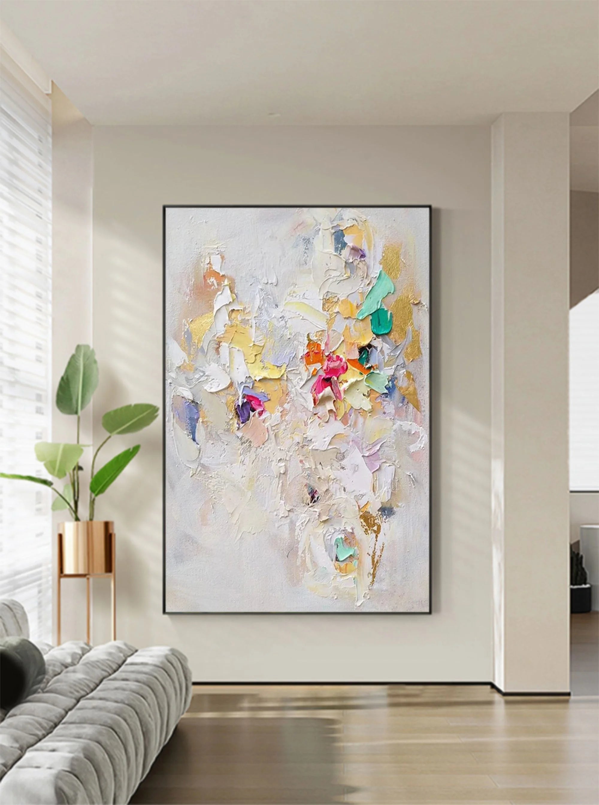 Multicolor Whispers Of Color Canvas Painting For Home Decoration - Artwallpainting