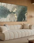 Multicolor Whispers Of Earth - Wabi-Sabi Textured Abstract Oil Painting With Gold Leaf - Artwallpainting