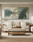 Multicolor Whispers Of Earth - Wabi-Sabi Textured Abstract Oil Painting With Gold Leaf - Artwallpainting