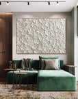 Multicolor Whispers Of Floral Elegance-Modern Minimalist Abstract Relief Flower Cluster Wall Art - Artwallpainting