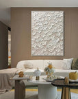 Multicolor Whispers Of Floral Elegance-Modern Minimalist Abstract Relief Flower Cluster Wall Art - Artwallpainting