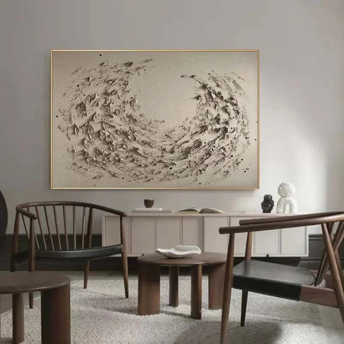 Multicolor Whispers Of Motion-Abstract Art Of Ocean Current And Wind Wall Oil Painting - Artwallpainting