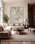 Multicolor Willow Grace Textured Botanical Wall Art - Artwallpainting