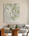Multicolor Willow Grace Textured Botanical Wall Art - Artwallpainting