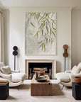 Multicolor Willow Grace Textured Botanical Wall Art - Artwallpainting