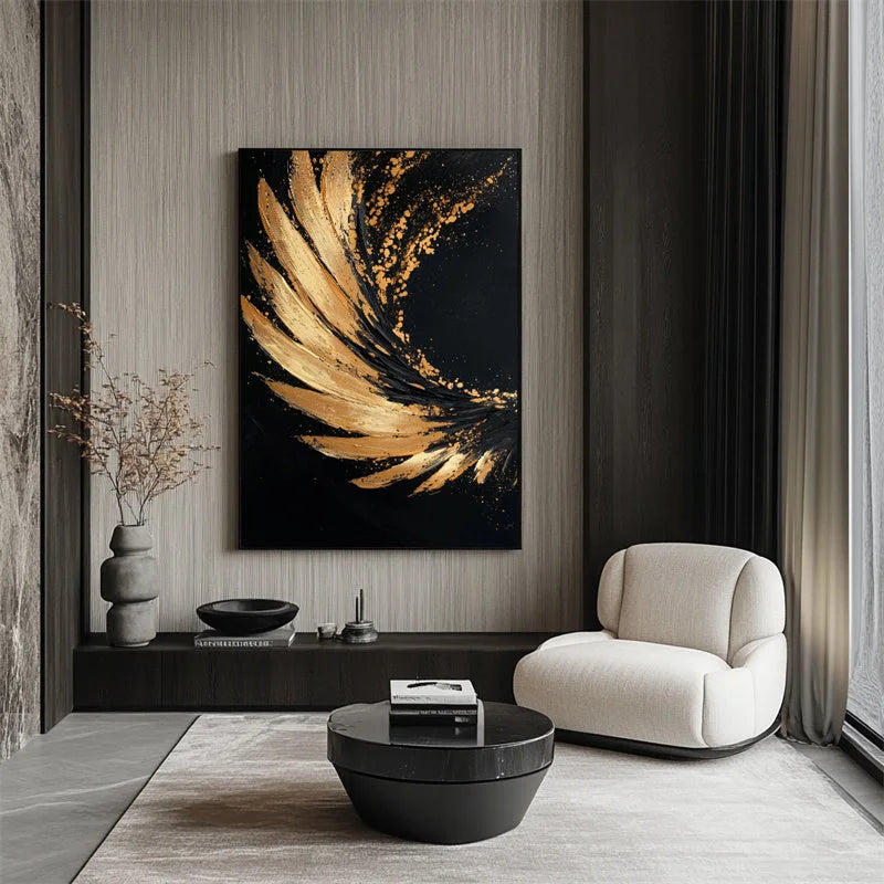Multicolor Wings Abstract Art Canvas Painting For Home Decoration - Artwallpainting