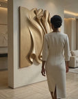 “Metamorphosis” 3D Textured Relief Wall Mural (5.5 x 4 Ft) – Handcrafted Luxury Mixed Media Acrylic Art on FRP Base for Living Room & Foyer