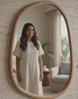 Luxury Wooden Full Length Mirror – Modern Designer Floor Mirror - 29 x 32 inch