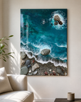 Ocean in Motion – Luxury 3D Ocean Waves Resin Wall Art | Handmade Coastal Statement Art