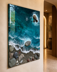 Ocean in Motion – Luxury 3D Ocean Waves Resin Wall Art | Handmade Coastal Statement Art