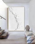 White Frosted Harmony Drift Canvas Painting For Home Decoration - Artwallpainting