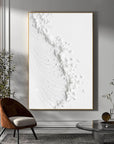 White Frosted Harmony Drift Canvas Painting For Home Decoration - Artwallpainting