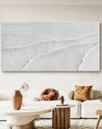 White Ivory Serenity Horizons Canvas Painting For Home Decoration - Artwallpainting