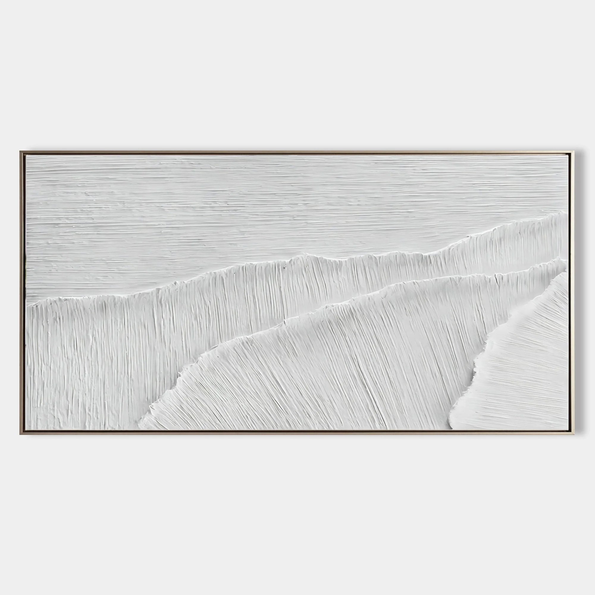 White Ivory Serenity Horizons Canvas Painting For Home Decoration - Artwallpainting