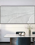 White Ivory Serenity Horizons Canvas Painting For Home Decoration - Artwallpainting