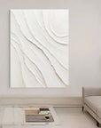 White Textured Canvas Art Of Desert Sand Dunes - Artwallpainting
