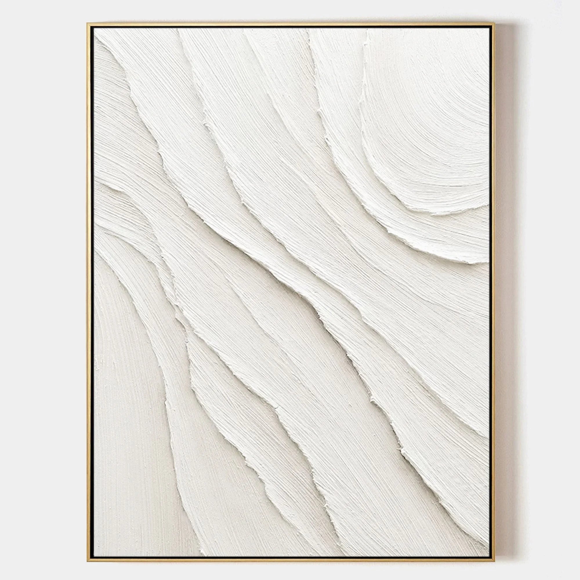 White Textured Canvas Art Of Desert Sand Dunes - Artwallpainting
