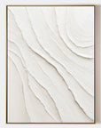 White Textured Canvas Art Of Desert Sand Dunes - Artwallpainting